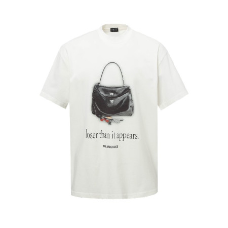 발렌시아가 남성 라운드 반팔 티셔츠 - Balenciaga Mens Round Tshirt - bac7190x