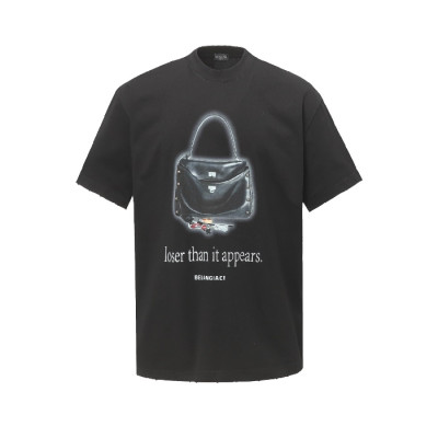 발렌시아가 남성 라운드 반팔 티셔츠 - Balenciaga Mens Round Tshirt - bac7191x