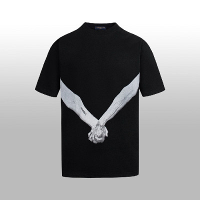 루이비통 남성 라운드 반팔티 - Louis vuitton Mens Round Tshirt - lvc7215x