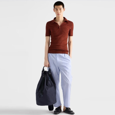 프라다 남성 캔버스 드로스트링 더플백 2VY011 - Prada Mens Canvas Drawstring Duffel Bag - prb5831x