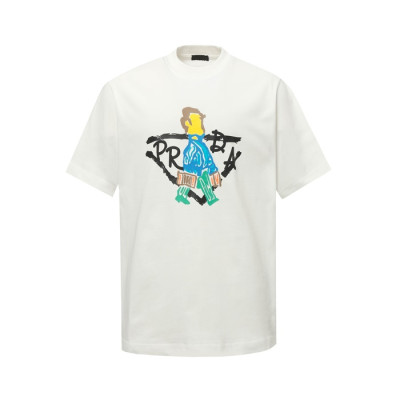 프라다 남성 라운드 반팔티 - Prada Mens Round Tshirt - prc7242x