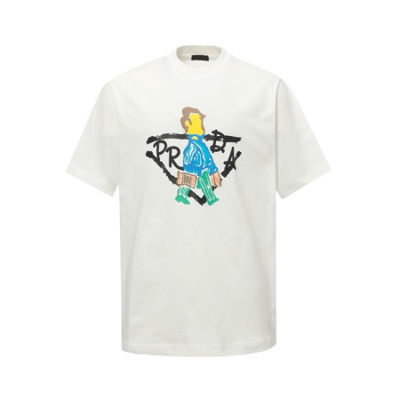 프라다 남성 라운드 반팔티 - Prada Mens Round Tshirt - prc7242x