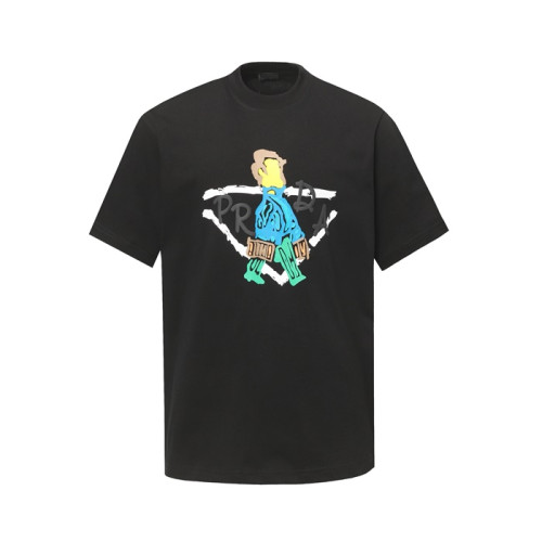 프라다 남성 라운드 반팔티 - Prada Mens Round Tshirt - prc7243x
