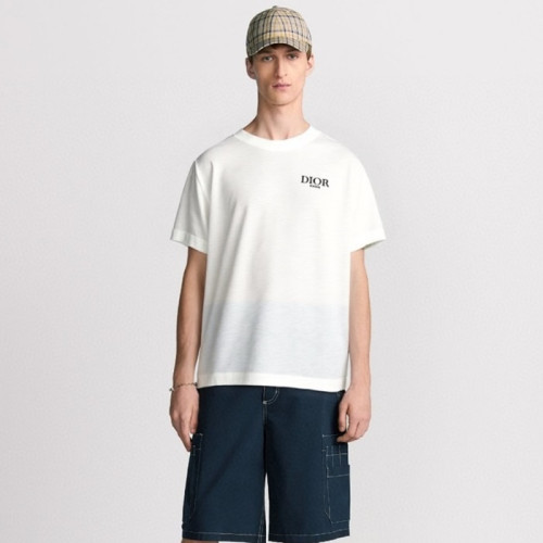 디올 남성 라운드 반팔 티셔츠 - Dior Mens Round Tshirt - dic7246x