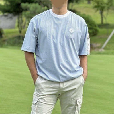 [G/FORE] 지포어 남성 씨어써커 라운드 티셔츠 - gol1703x