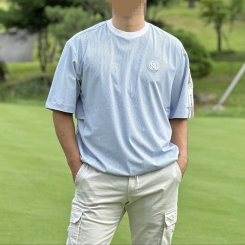 [G/FORE] 지포어 남성 씨어써커 라운드 티셔츠 - gol1703x