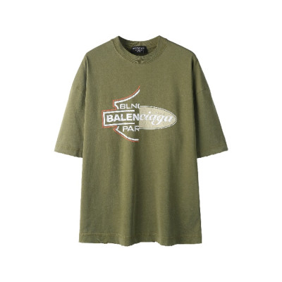 발렌시아가 남성 라운드 반팔 티셔츠 - Balenciaga Mens Round Tshirt - bac7281x