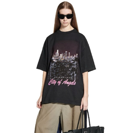 발렌시아가 여성 라운드 반팔 티셔츠 - Balenciaga Womens Round Tshirt - bac7286x