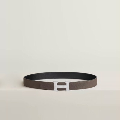 에르메스 남성 H Striee 버클 리버서블 벨트 - Hermes Mens H Striee Buckle Reversible Belt - bel236x