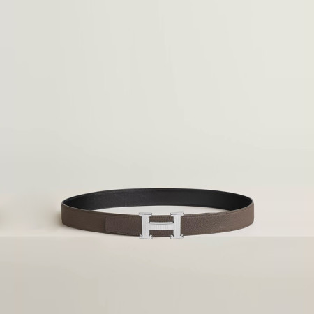 에르메스 남성 H Striee 버클 리버서블 벨트 - Hermes Mens H Striee Buckle Reversible Belt - bel236x