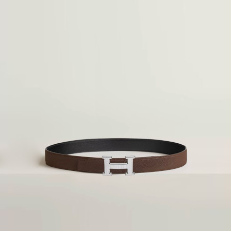 에르메스 남성 H Striee 버클 리버서블 벨트 - Hermes Mens H Striee Buckle Reversible Belt - bel238x