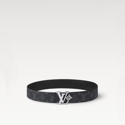 루이비통 남성 LV 플라워 리버시블 벨트 - Louis vuitton Mens LV Flower Reversible Belt - bel278x