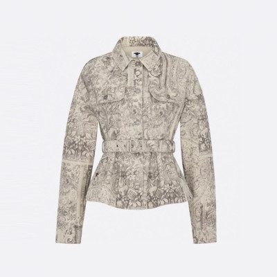 디올 여성 벨트 재킷 - Dior Womens Belted Jacket - dic7337x