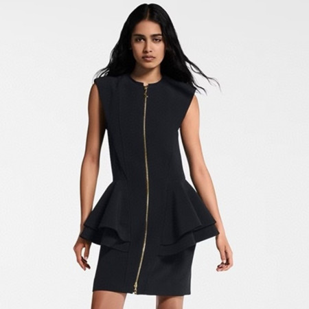 루이비통 여성 캐디 드레스 - Louis vuitton Womens Button Detail Cady Dress - lvc7344x