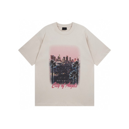 발렌시아가 남성 라운드 반팔 티셔츠 - Balenciaga Mens Round Tshirt - bac7350x