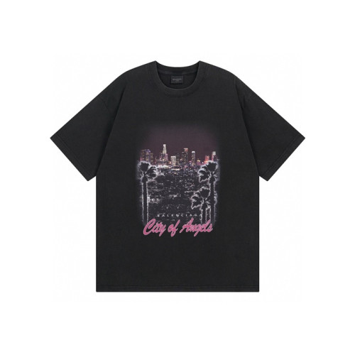 발렌시아가 남성 라운드 반팔 티셔츠 - Balenciaga Mens Round Tshirt - bac7351x