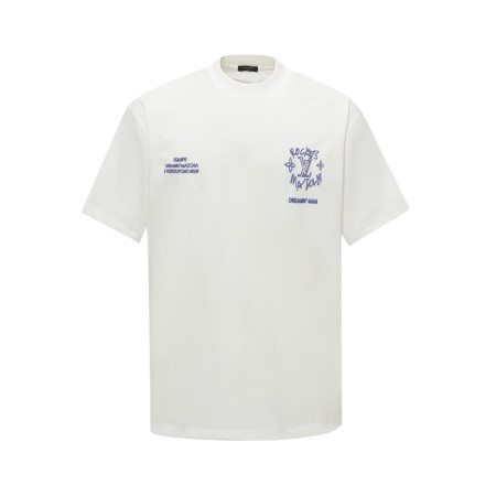 루이비통 남성 라운드 반팔 티셔츠 - Louis vuitton Mens Round Tshirt - lvc7357x