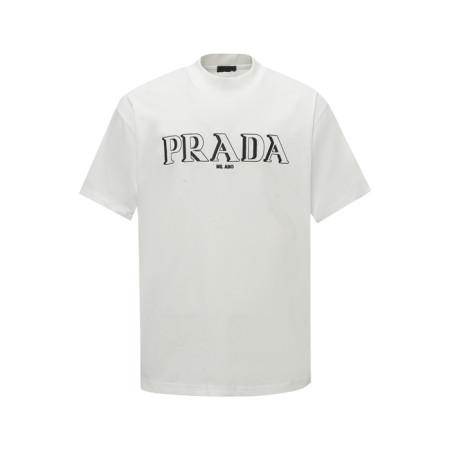프라다 남성 라운드 반팔티 - Prada Mens Round Tshirt - prc7365x