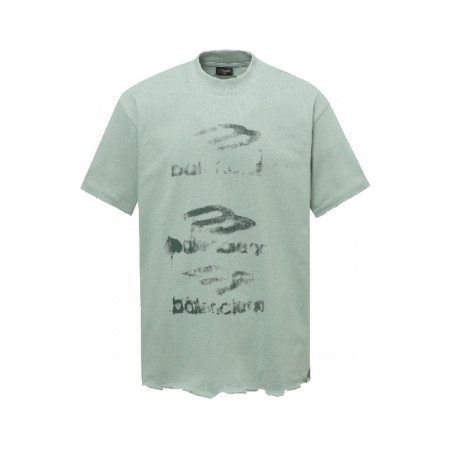 발렌시아가 남성 라운드 반팔 티셔츠 - Balenciaga Mens Round Tshirt - bac7381x