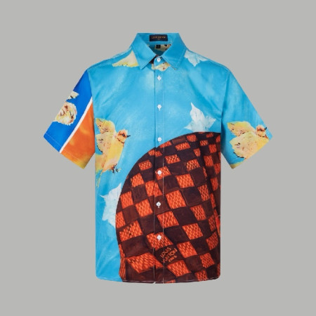 루이비통 남성 반팔 셔츠 - Louis vuitton Mens Polo Shirts - lvc7384x