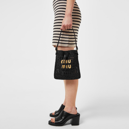 미우미우 여성 라피아 미니 토트 백 - MiuMiu Womens Rapia Tote Bag - mib5914x