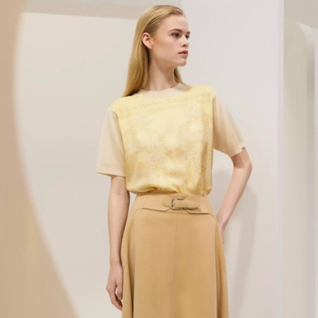 에르메스 여성 크루넥 반팔티 - Hermes Womens Round Tshirt - hec7449x