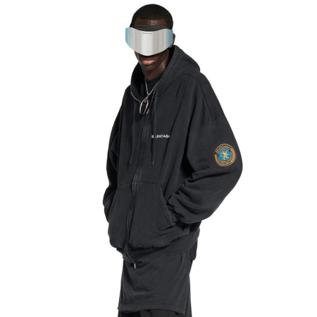 발렌시아가 남/녀 집업 후드티 - Balenciaga Unisex Zip-up Hoodie - bac7460x