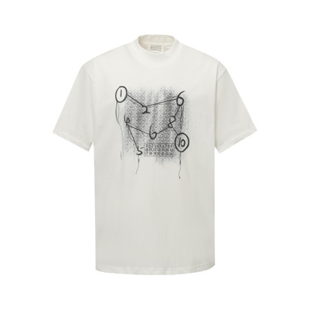 메종 마르지엘라 남성 라운드 반팔 티셔츠 - Maison Margiela Mens Round Tshirt - mac7488x