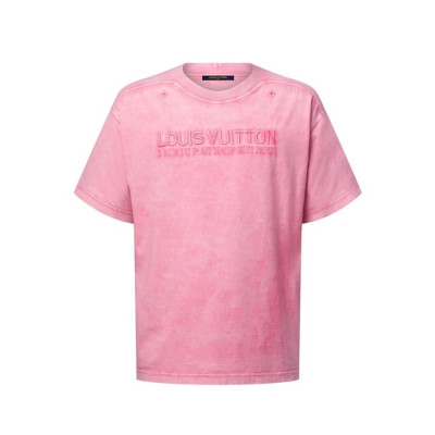 루이비통 남성 라운드 반팔 티셔츠 - Louis vuitton Mens Round Tshirt - lvc7510x