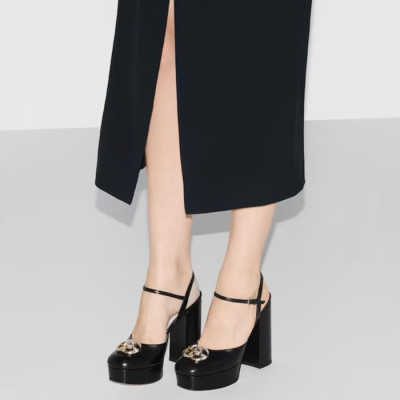 구찌 여성 GG 샌들 펌프스 - Gucci Womens GG Leather Sandals - gus6233x