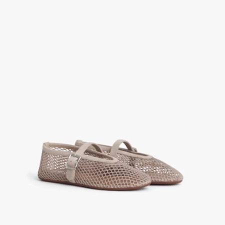 알라이아 여성 피시넷 발레 플랫 슈즈 - Alaia Womens Fishnet Ballet Flat Shoes - als6236x