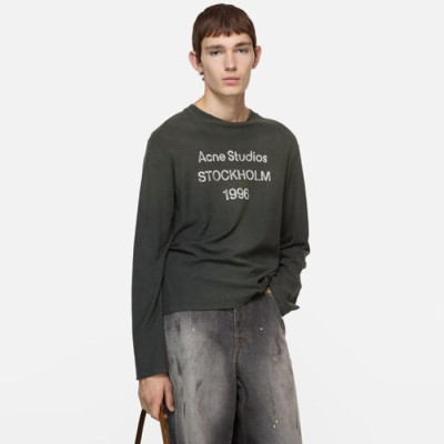 아크네 남성 크루넥 긴팔티 - Acne Mens Round Tshirt - anc7515x