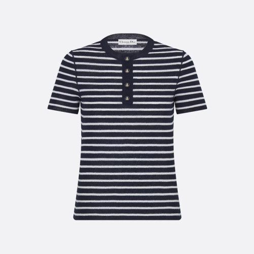 디올 여성 마리니에르 니트 반팔티 - Dior Womens Mariniere Tshirts - dic7535x