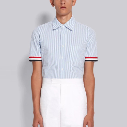 톰브라운 남성 클래식 반팔 셔츠 - Thom Browne Mens Dress Shirts - thc7536x