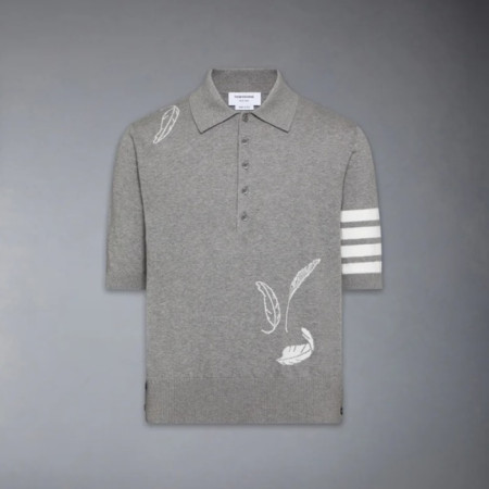 톰브라운 여성 폴로 니트 반팔티 - Thom Browne Womens Polo Tshirts - thc7538x