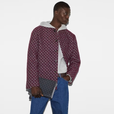 구찌 남성 바이컬러 GG 파우치 - Gucci Mens Bicolor GG pouch - gub6021x