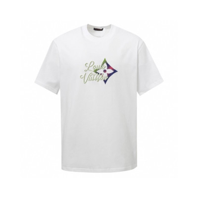 루이비통 남성 라운드 반팔 티셔츠 - Louis vuitton Mens Round Tshirt - lvc7550x