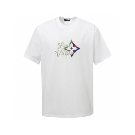 루이비통 남성 라운드 반팔 티셔츠 - Louis vuitton Mens Round Tshirt - lvc7550x