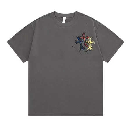 크롬하츠 남성 라운드 반팔티 - Chrom Hearts Mens Round Tshirt - chc7552x