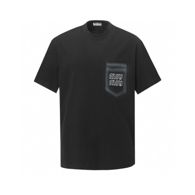 미우미우 남성 라운드 반팔 티셔츠 - Miumiu Mens Round Tshirt - mic7563x