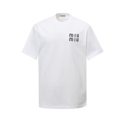 미우미우 남성 라운드 반팔 티셔츠 - Miumiu Mens Round Tshirt - mic7569x