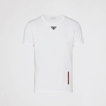 프라다 남성 라운드 반팔티 - Prada Mens Round Tshirt - prc7598x