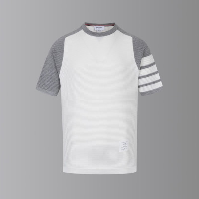 톰브라운 남성 라운드 반팔티 - Thom Browne Mens Round Tshirts - thc7622x