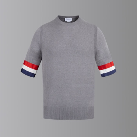 톰브라운 남성 라운드 반팔티 - Thom Browne Mens Round Tshirts - thc7624x