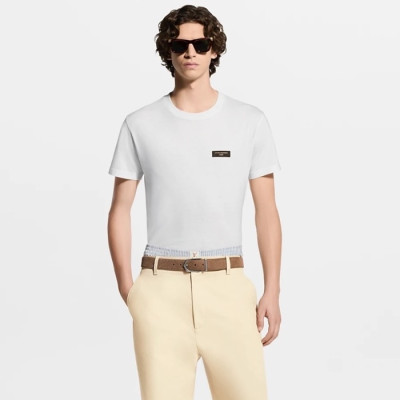 루이비통 남성 라운드 반팔 티셔츠 - Louis vuitton Mens Round Tshirt - lvc7688x