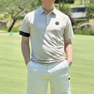 [AMAZINGCRE] 어메이징크리 남성 에어로 쉴드 카라 쇼츠 티셔츠 - gol1723x