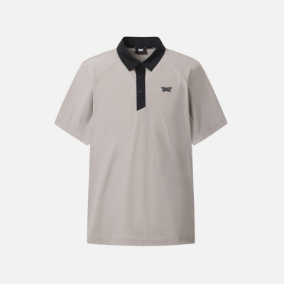 PXG 남성 썸머 로고 포인트 카라 셔츠 티셔츠 - gol1739x