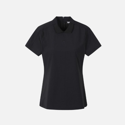 PXG 여성 썸머 컬러 블럭 퍼포레이티드 카라 티셔츠 - gol1743x