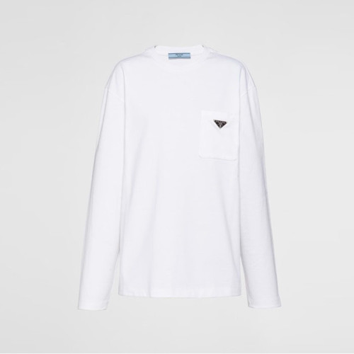 프라다 남성 라운드 긴팔티 - Prada Mens Round Tshirt - prc7764x