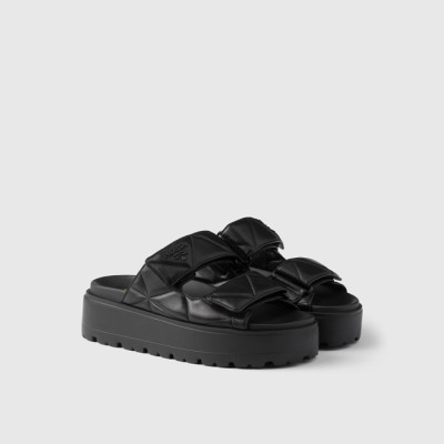 프라다 여성 나파 슬라이드 - Prada Womens Nappa Slides - prs6338x